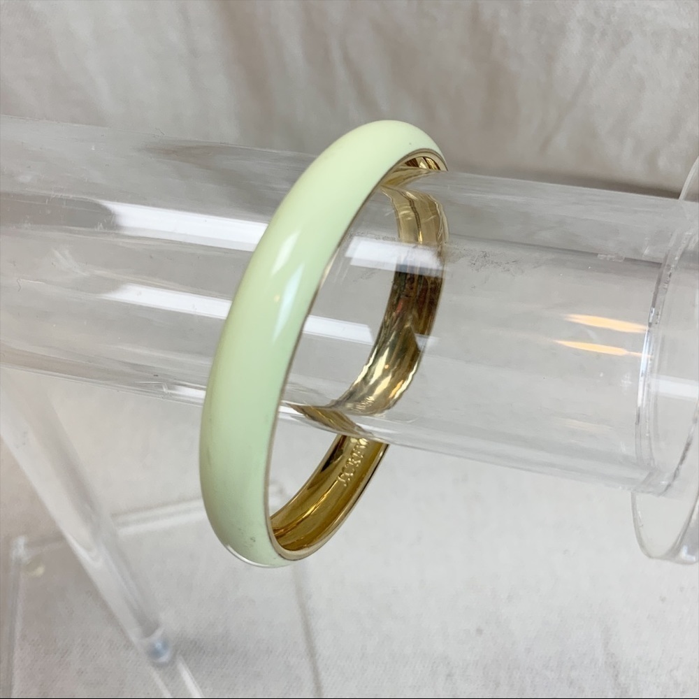 J.Crew Yellow Cream Enamel Bangle Bracelet